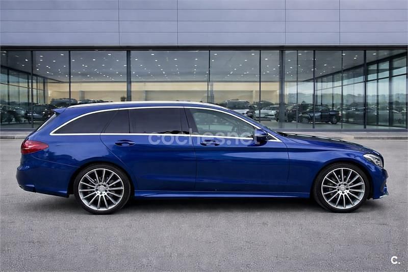 Usado Mercedes C220 Exclusive 170 CV (125 kW) 2016 Azul Familiar