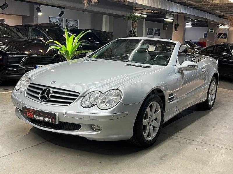 Usado Mercedes SL500 306 CV (225 kW) 2004 Gris / plata Descapotable
