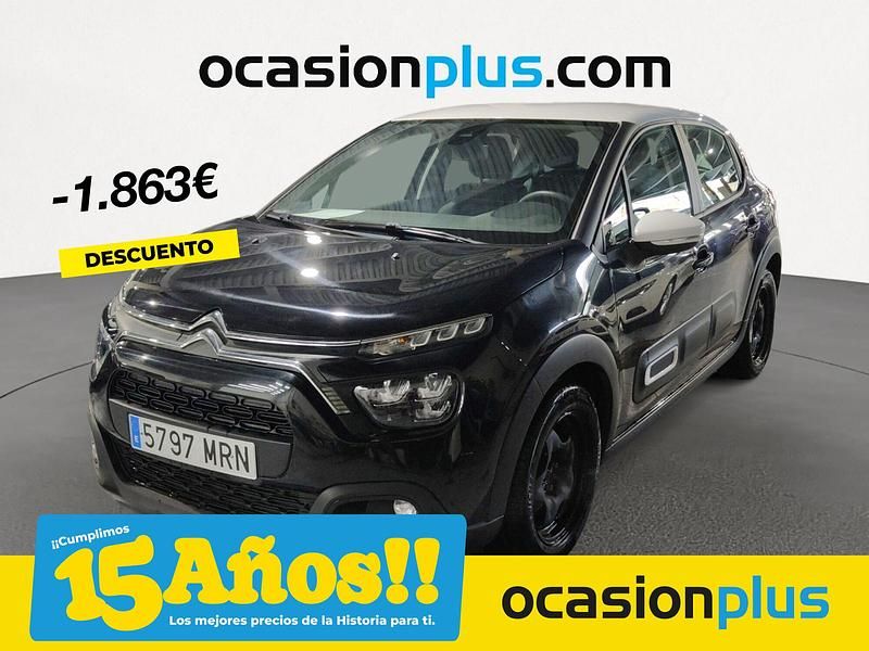 Negro Usado 2024 Citroën C3 PureTech Utilitario | 13.500 € (Precio justo) - Imagen 1/4