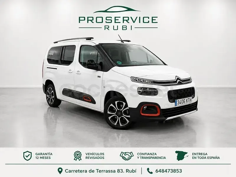 Usado Citroën Berlingo Shine 130 CV (95 kW) 2019 Blanco Monovolumen