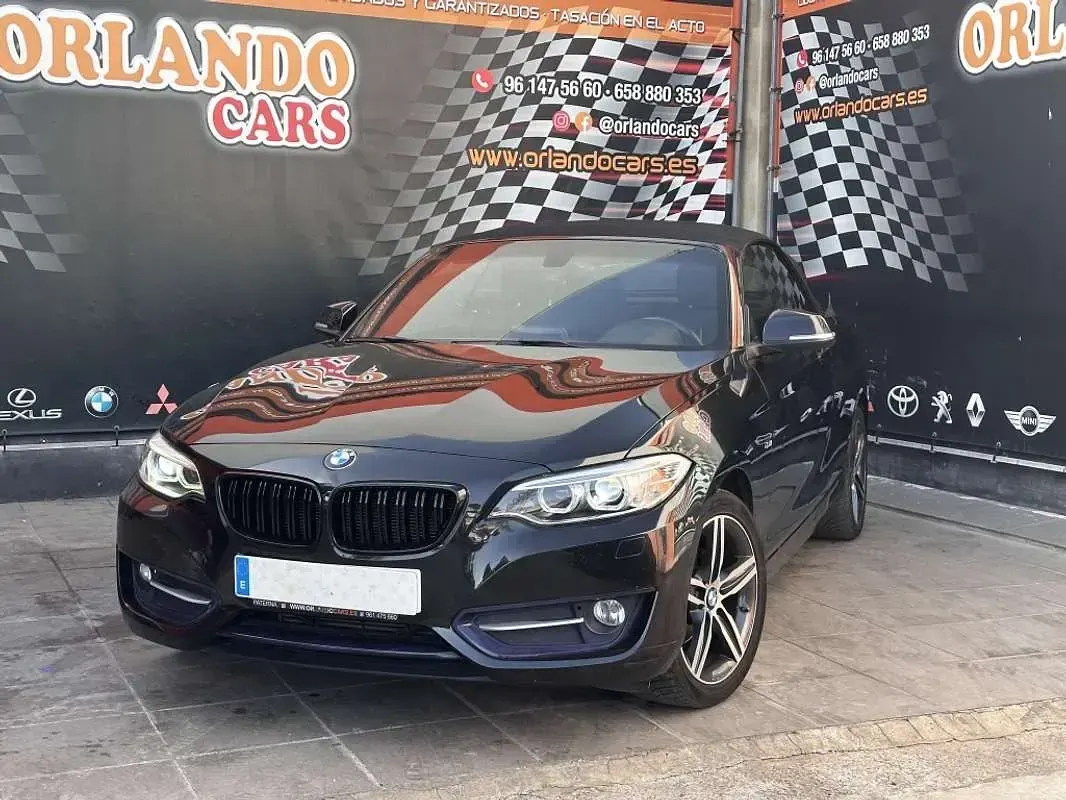 Usado BMW 218 Sport Line 136 CV (100 kW) 2016 Negro Descapotable