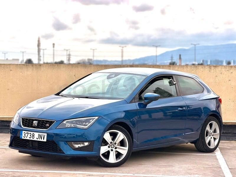 Usado Seat Leon FR 125 CV (91 kW) 2016 Azul Berlina