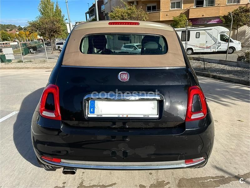 Usado Fiat 500C Lounge 69 CV (50 kW) 2017 Negro Descapotable