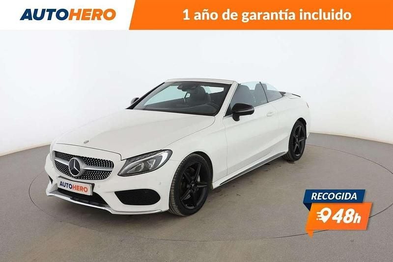 Blanco Usado 2016 Mercedes C220 AMG line Descapotable | 29.199 € (Precio justo) - Imagen 1/4