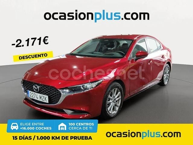 Rojo Usado 2025 Mazda 3 Prime-Line Berlina | 23.890 € - Imagen 1/4