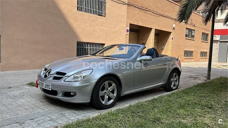 Gris / plata Usado 2004 Mercedes SLK200 Descapotable | 10.100 € (Buen precio) - Imagen 1/4