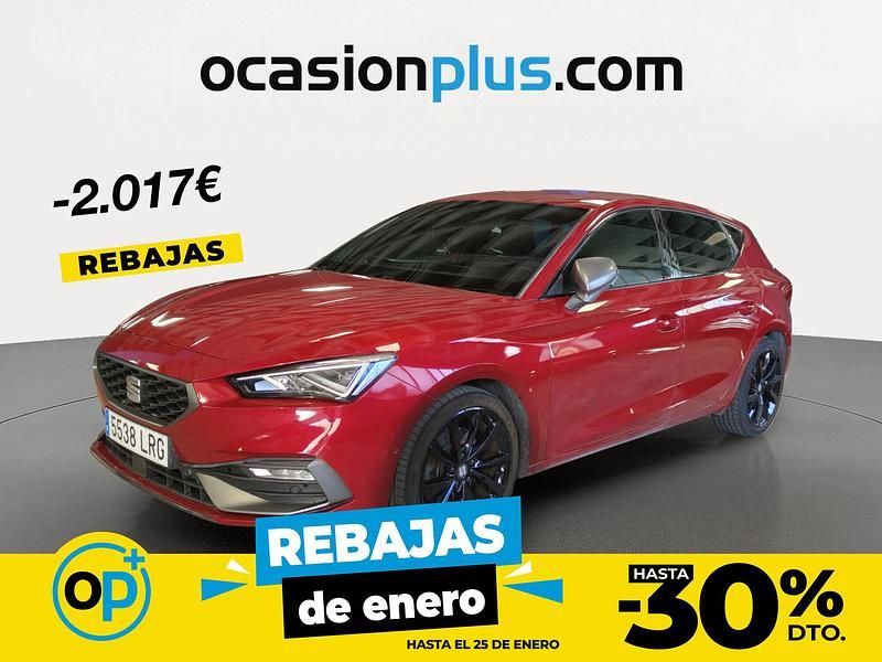 Rojo Usado 2021 Seat Leon FR Berlina | 20.950 € (Precio justo) - Imagen 1/4