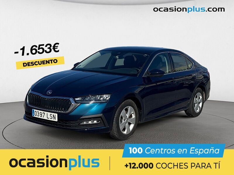 Azul Usado 2021 Skoda Octavia Ambition Berlina | 17.990 € (Precio justo) - Imagen 1/4