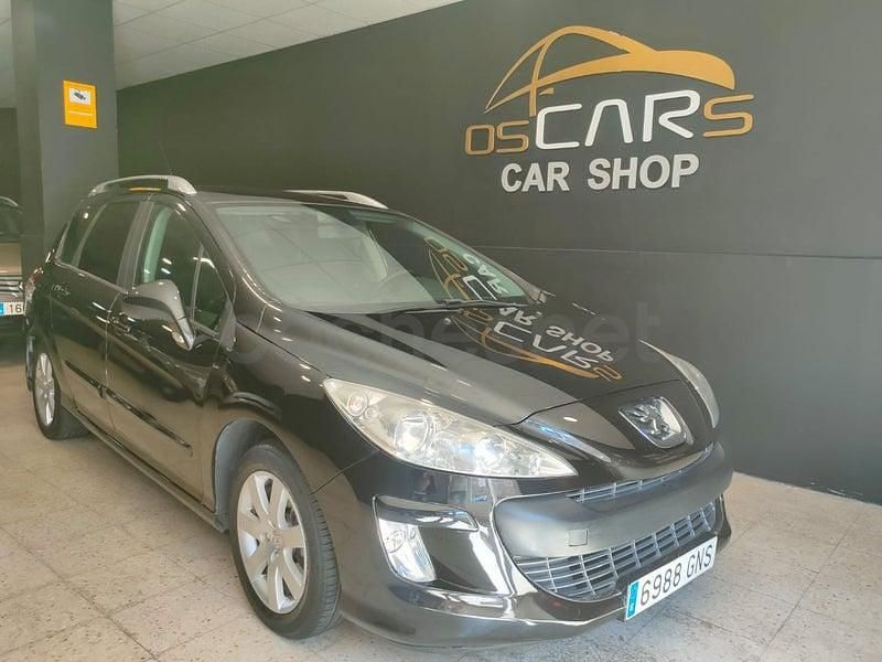 Usado Peugeot 308 SW 120 CV (88 kW) 2009 Negro Familiar