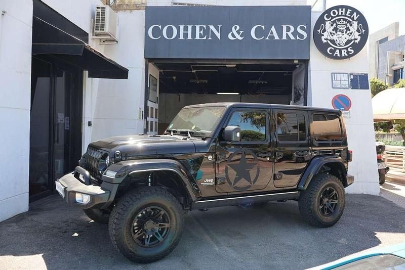 Negro Usado 2021 Jeep Wrangler Sahara SUV | 57.900 € (Caro) - Imagen 1/4