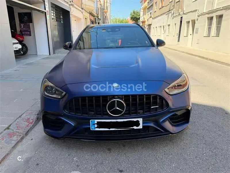 Usado Mercedes C63S AMG 680 CV (500 kW) 2023 Azul Familiar