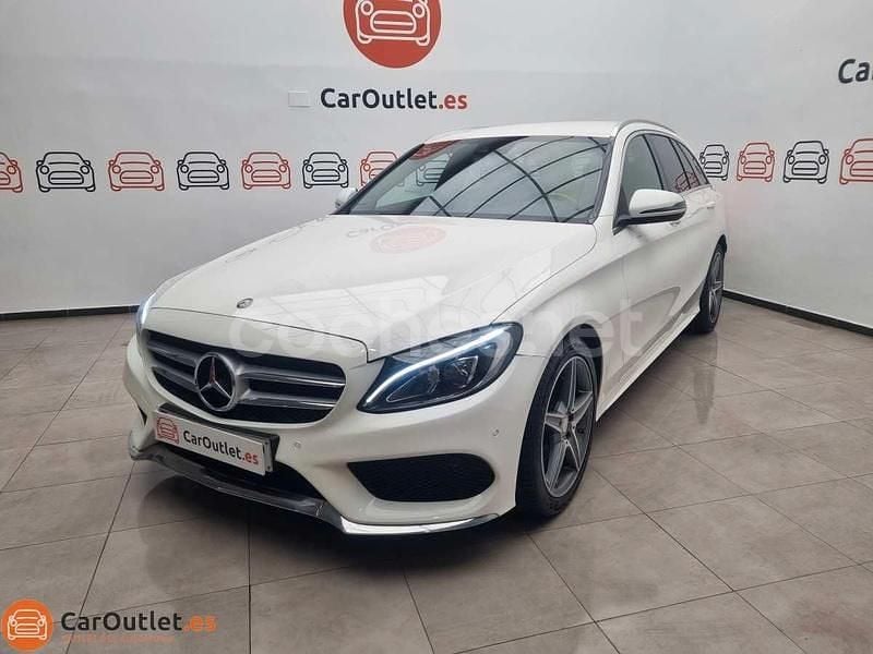 Blanco Usado 2016 Mercedes C220 AMG line Familiar | 19.495 € (Precio justo) - Imagen 1/4