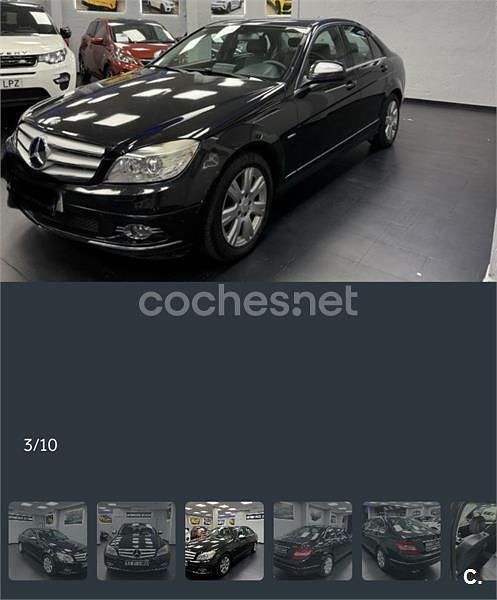 Usado Mercedes C220 Elegance 150 CV (110 kW) 2008 Negro Berlina