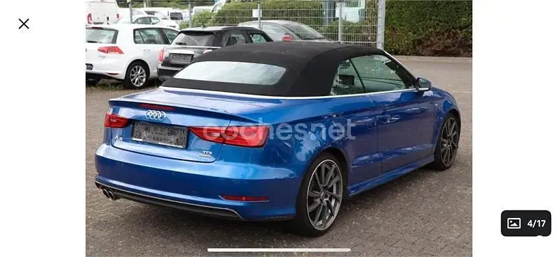 Usado Audi A3 Cabriolet S-Line 184 CV (135 kW) 2016 Azul Descapotable