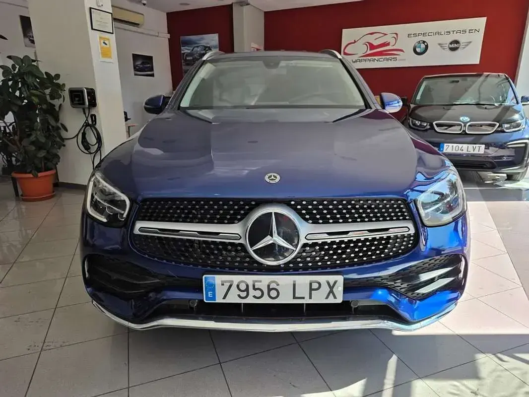 Usado Mercedes GLC220 170 CV (125 kW) 2021 Azul SUV