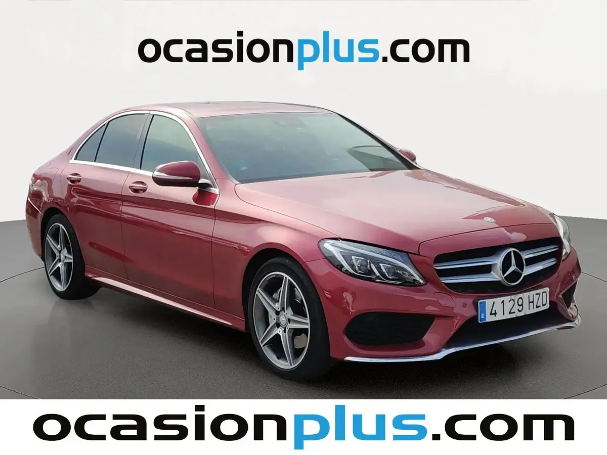 Usado Mercedes C220 AMG line 170 CV (125 kW) 2014 Rojo Berlina