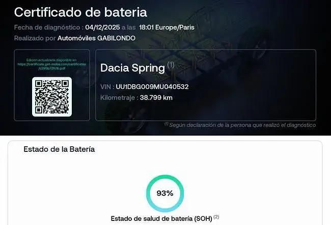Usado Dacia Spring Essentiel 33 kW (45 CV) 2022 Negro Utilitario