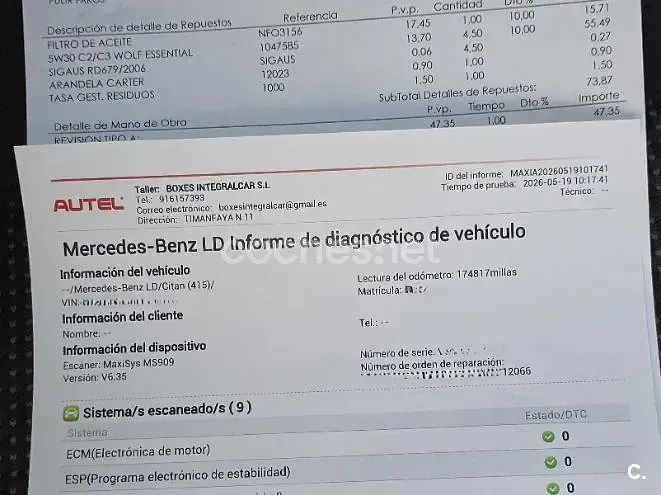 Usado Mercedes Citan 111 110 CV (80 kW) 2016 Rojo Monovolumen
