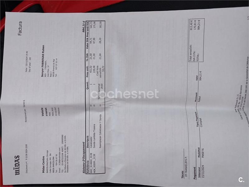 Usado Mini Cooper 120 CV (88 kW) 2008 Rojo Utilitario