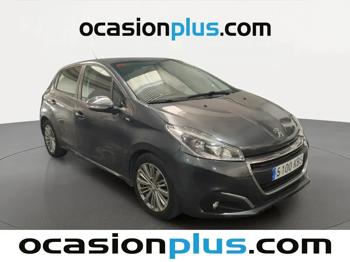Usado Peugeot 208 Style 75 CV (55 kW) 2017 Gris Utilitario