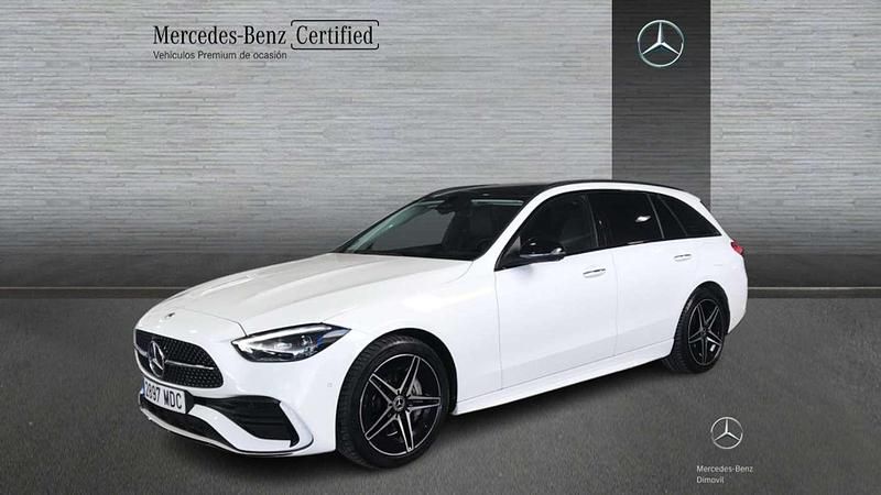 Usado Mercedes C300 AMG line 204 CV (150 kW) 2022 Blanco Familiar