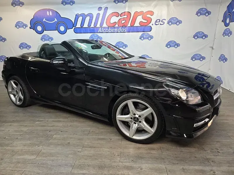 Usado Mercedes SLK200 184 CV (135 kW) 2015 Negro Descapotable