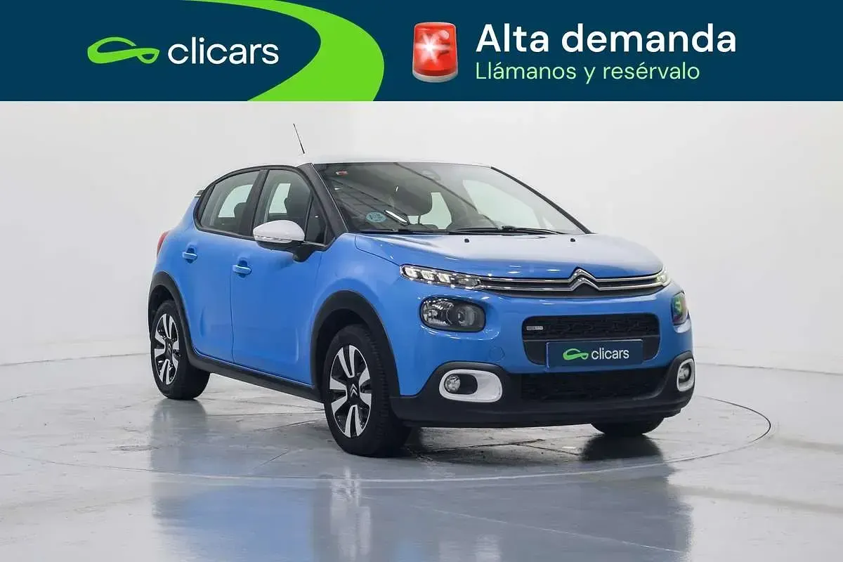 Usado Citroën C3 Feel 82 CV (60 kW) 2017 Azul Utilitario