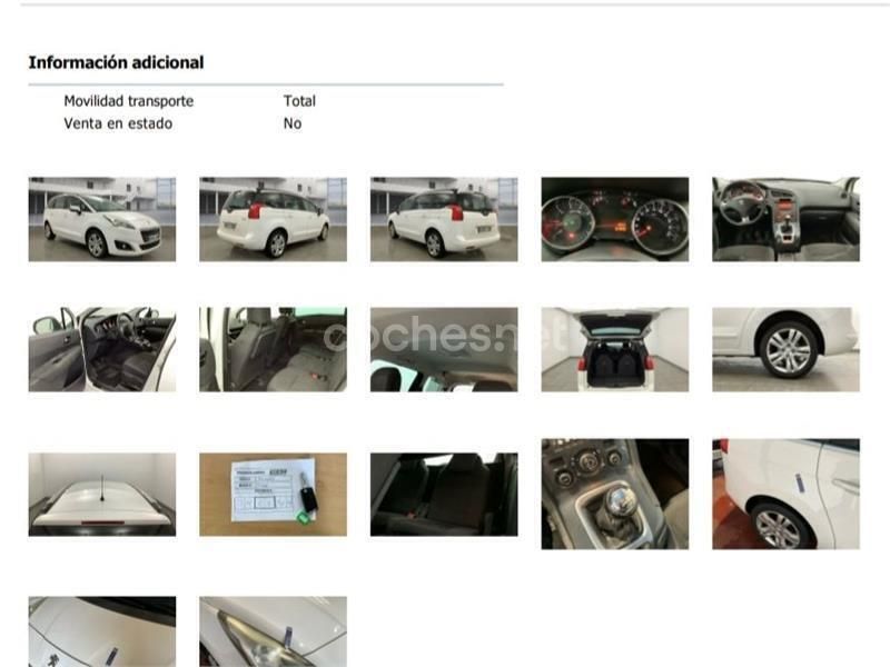 Blanco Usado 2015 Peugeot 5008 Style Monovolumen | 9000 € (Precio justo) - Imagen 1/1