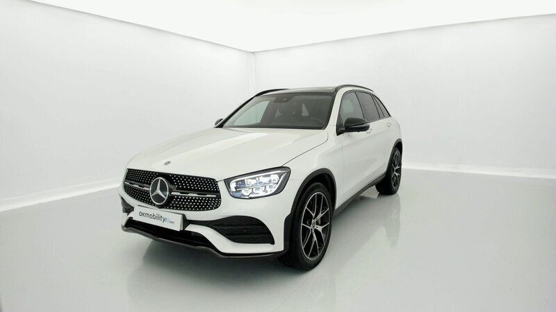 Usado Mercedes GLC220 AMG line 245 CV (180 kW) 2022 Blanco polar