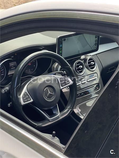 Usado Mercedes C220 AMG line 170 CV (125 kW) 2014 Blanco Berlina
