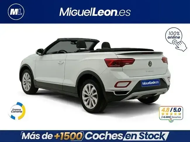 Usado VW T-Roc Cabriolet Style 110 CV (80 kW) 2022 Blanco Descapotable