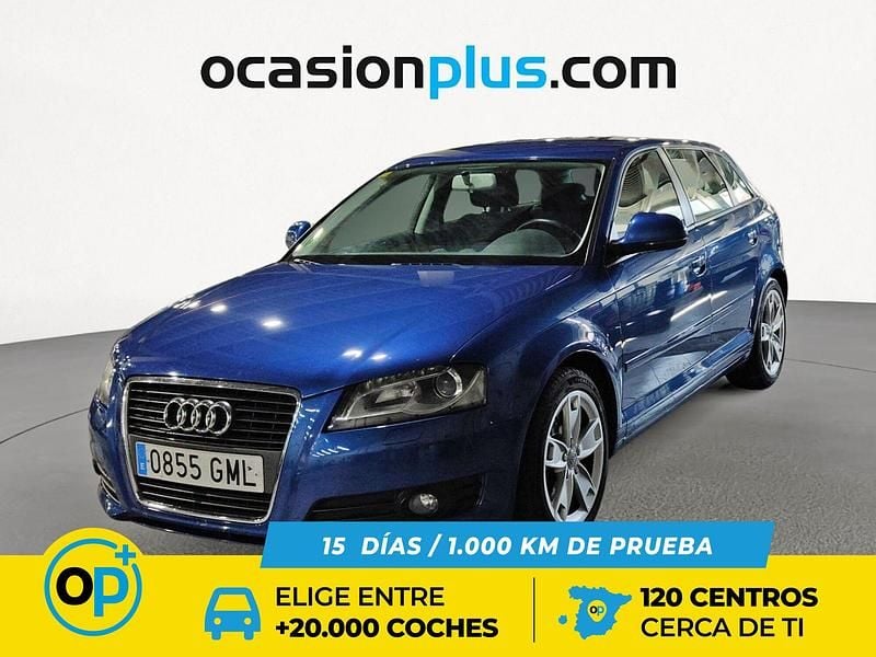 Azul Usado 2009 Audi A3 Ambition Berlina | 8990 € (Precio justo) - Imagen 1/4