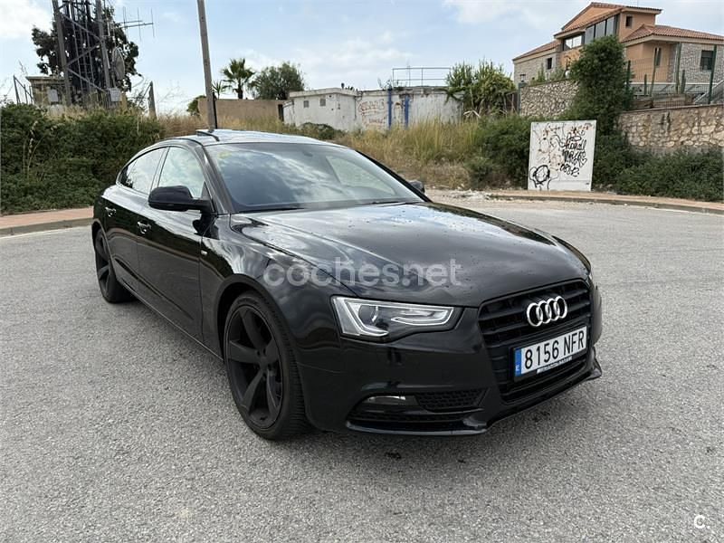 Negro Usado 2013 Audi A5 Sportback S-Line Berlina | 15.500 € (Precio justo) - Imagen 1/4