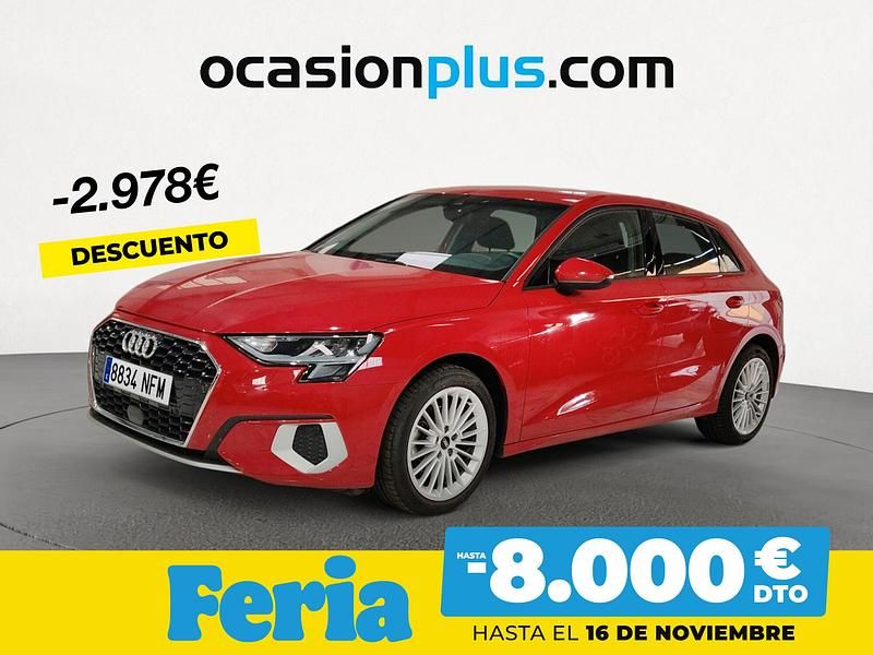 Rojo Usado 2022 Audi A3 Advanced Plus | 24.200 € (Precio justo) - Imagen 1/4