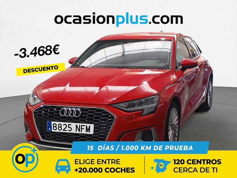 Rojo Usado 2023 Audi A3 Advanced Plus Berlina | 23.190 € (Buen precio) - Imagen 1/3