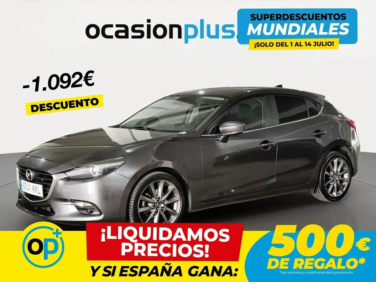 Usado Mazda 3 Edition 150 CV (110 kW) 2018 Gris Berlina