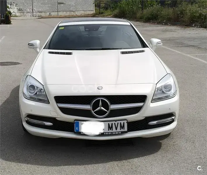 Usado Mercedes SLK200 184 CV (135 kW) 2014 Blanco Descapotable