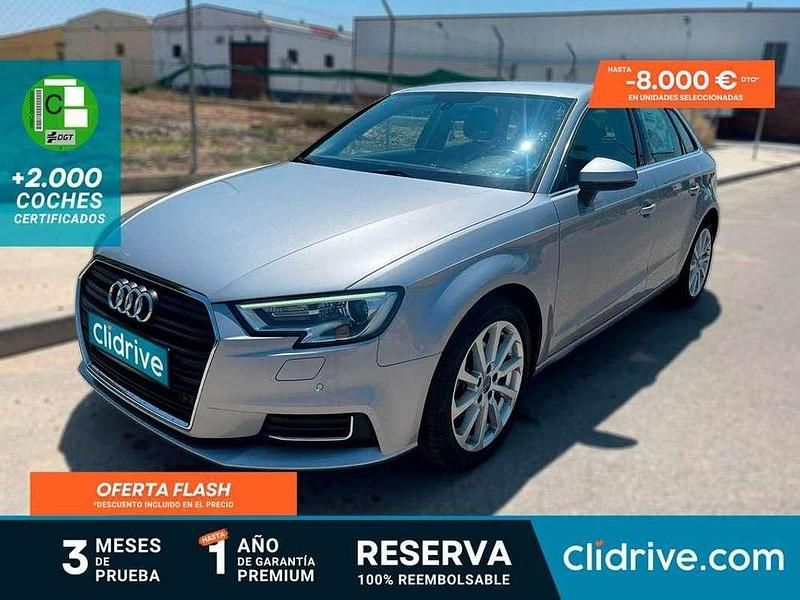 Gris Usado 2017 Audi A3 Sportback Design Utilitario | 9990 € (Precio justo) - Imagen 1/3