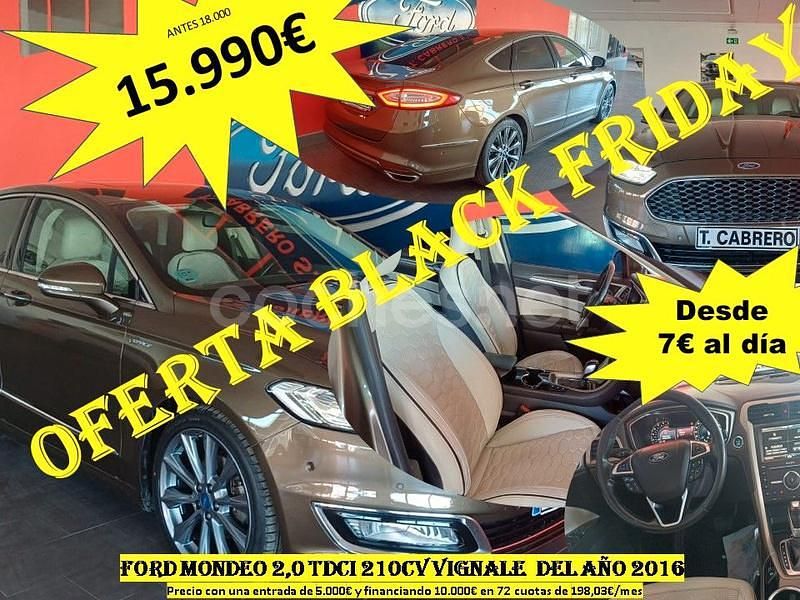 Marrón Usado 2016 Ford Mondeo Vignale Berlina | 16.990 € (Precio justo) - Imagen 1/4