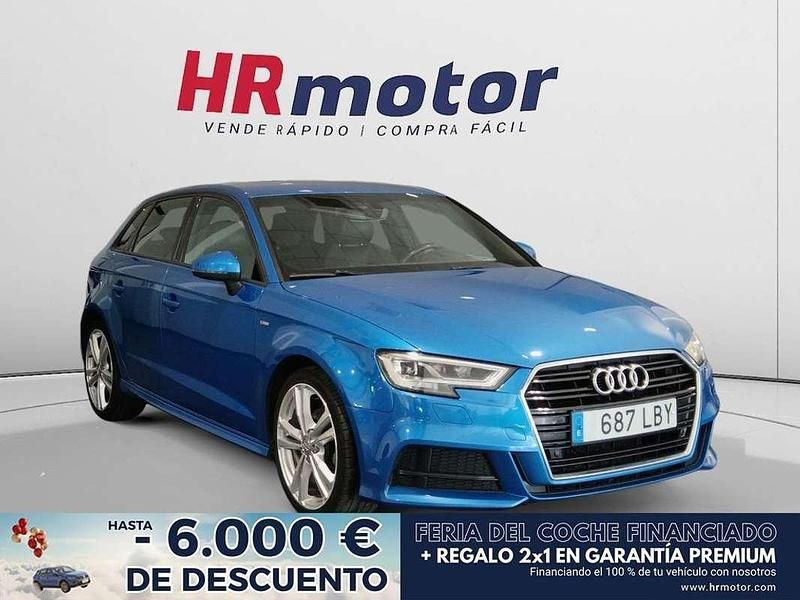 Usado Audi A3 S-Line 117 CV (86 kW) 2019 Azul Utilitario