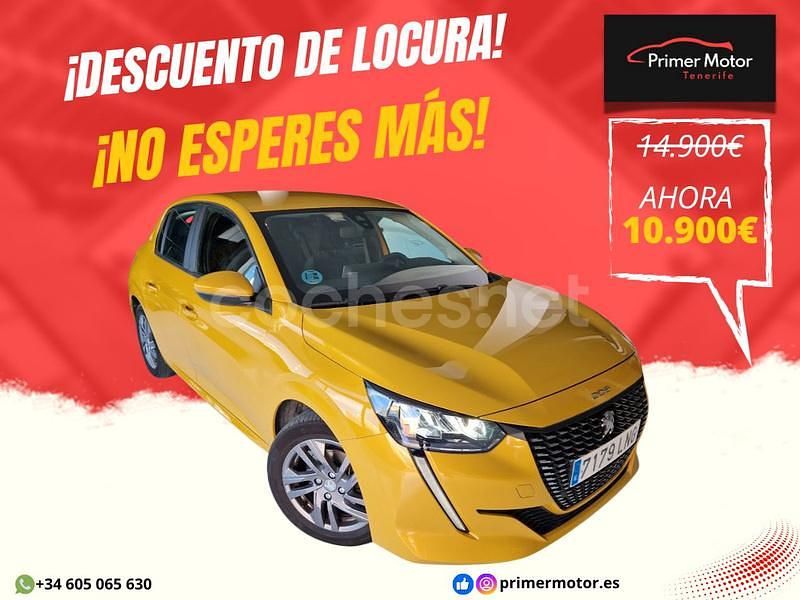 Amarillo Usado 2021 Peugeot 208 Active Utilitario | 10.900 € (Precio justo) - Imagen 1/4