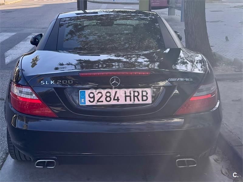 Usado Mercedes SLK200 184 CV (135 kW) 2013 Negro Descapotable