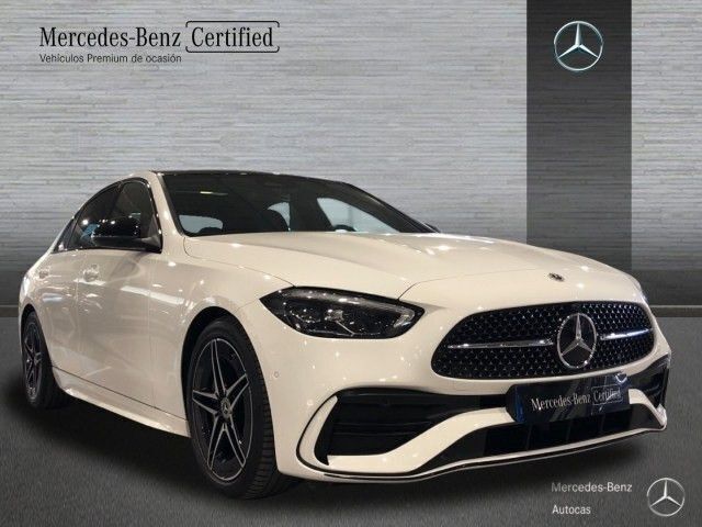 Usado Mercedes C220 AMG line 200 CV (147 kW) 2021 Blanco polar