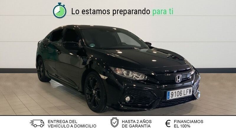 Negro Usado 2020 Honda Civic Dynamic Berlina | 21.500 € (Un poco caro) - Imagen 1/4