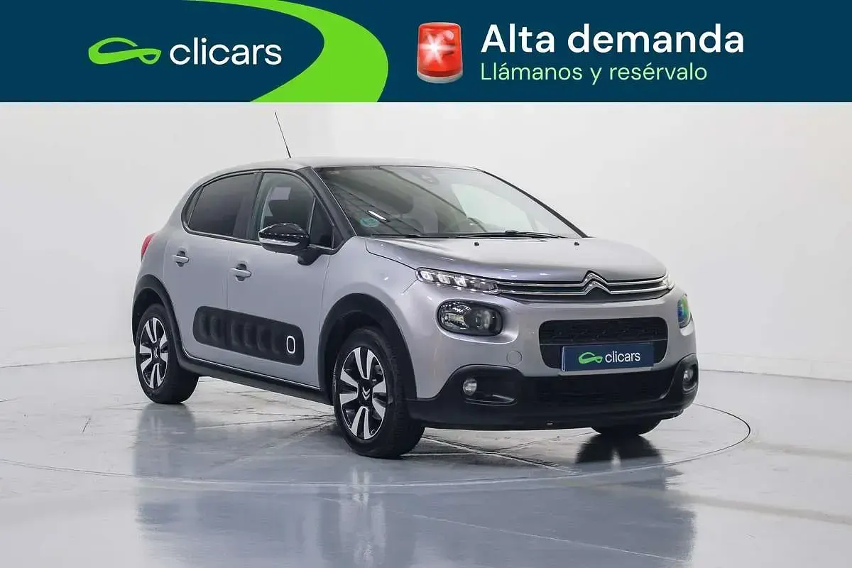 Usado Citroën C3 Feel 82 CV (60 kW) 2019 Plateado Utilitario