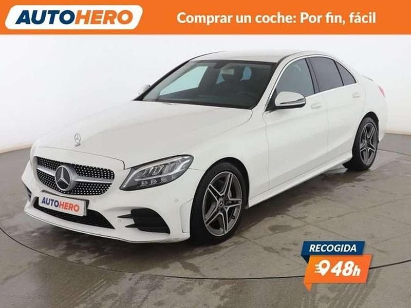 Usado Mercedes C200 AMG line 184 CV (135 kW) 2019 Blanco Berlina