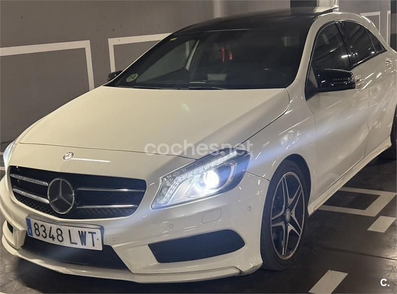 Usado Mercedes A180 AMG line 109 CV (80 kW) 2016 Blanco Berlina