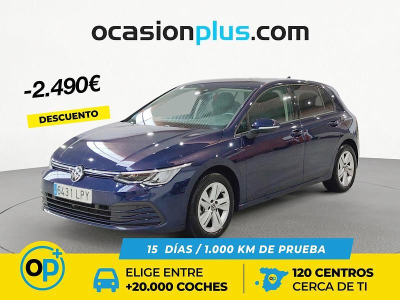 Azul Usado 2021 VW Golf VIII Life | 19.450 € (Precio justo) - Imagen 1/4