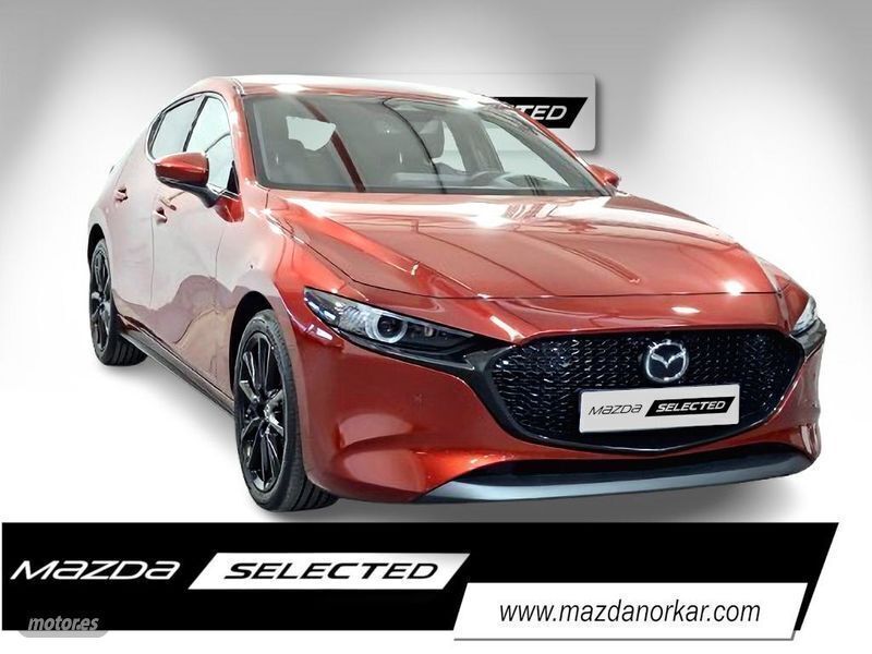 Rojo Usado 2023 Mazda 3 Comfort Berlina | 29.000 € (Precio justo) - Imagen 1/4
