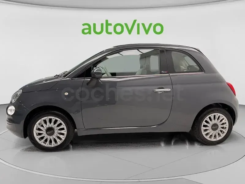 Usado Fiat 500C Lounge 69 CV (50 kW) 2019 Gris / plata Descapotable